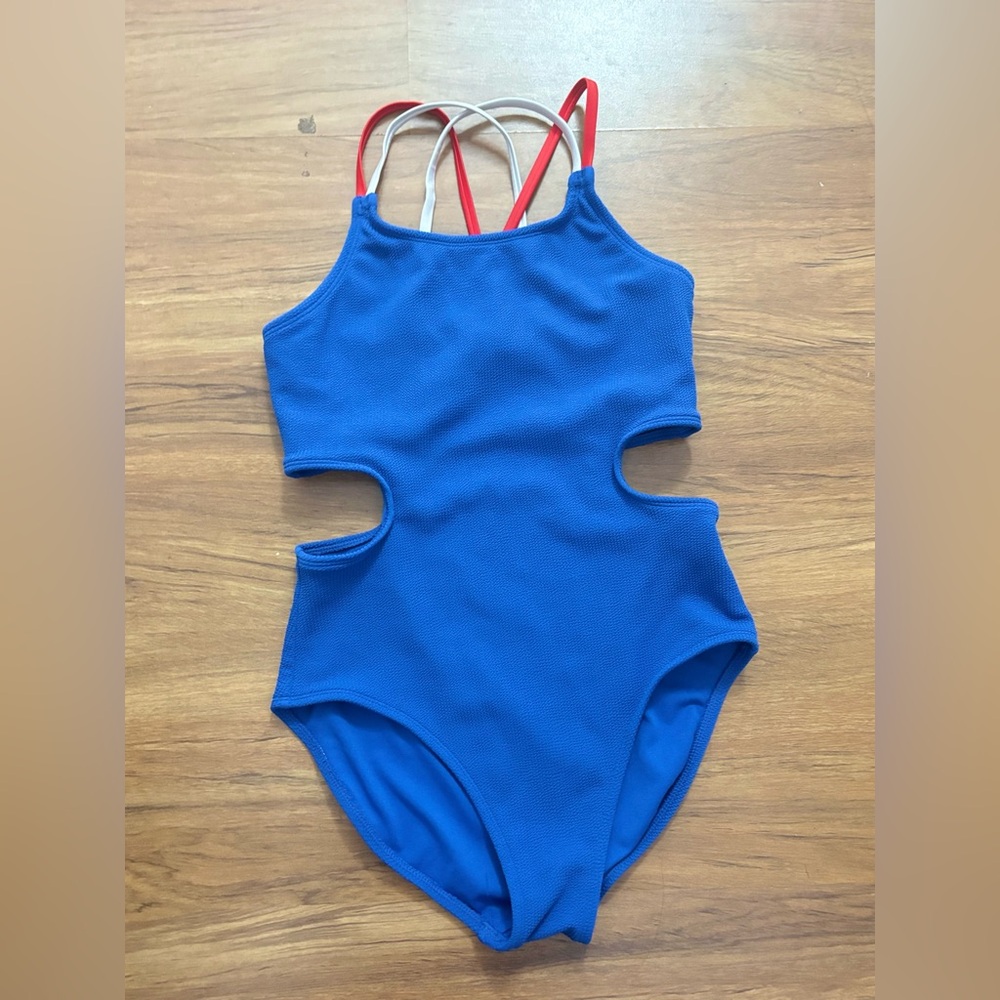 Big Kid Girl Blue bathing suit- Art Class Size xl 14-16